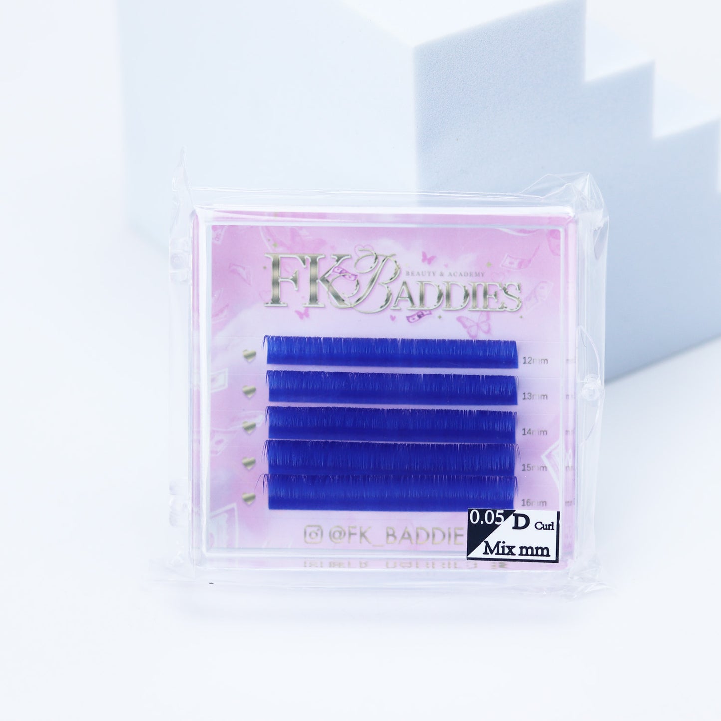 Coloured Lashes 5 rows 12-16mm 0.05 D curl
