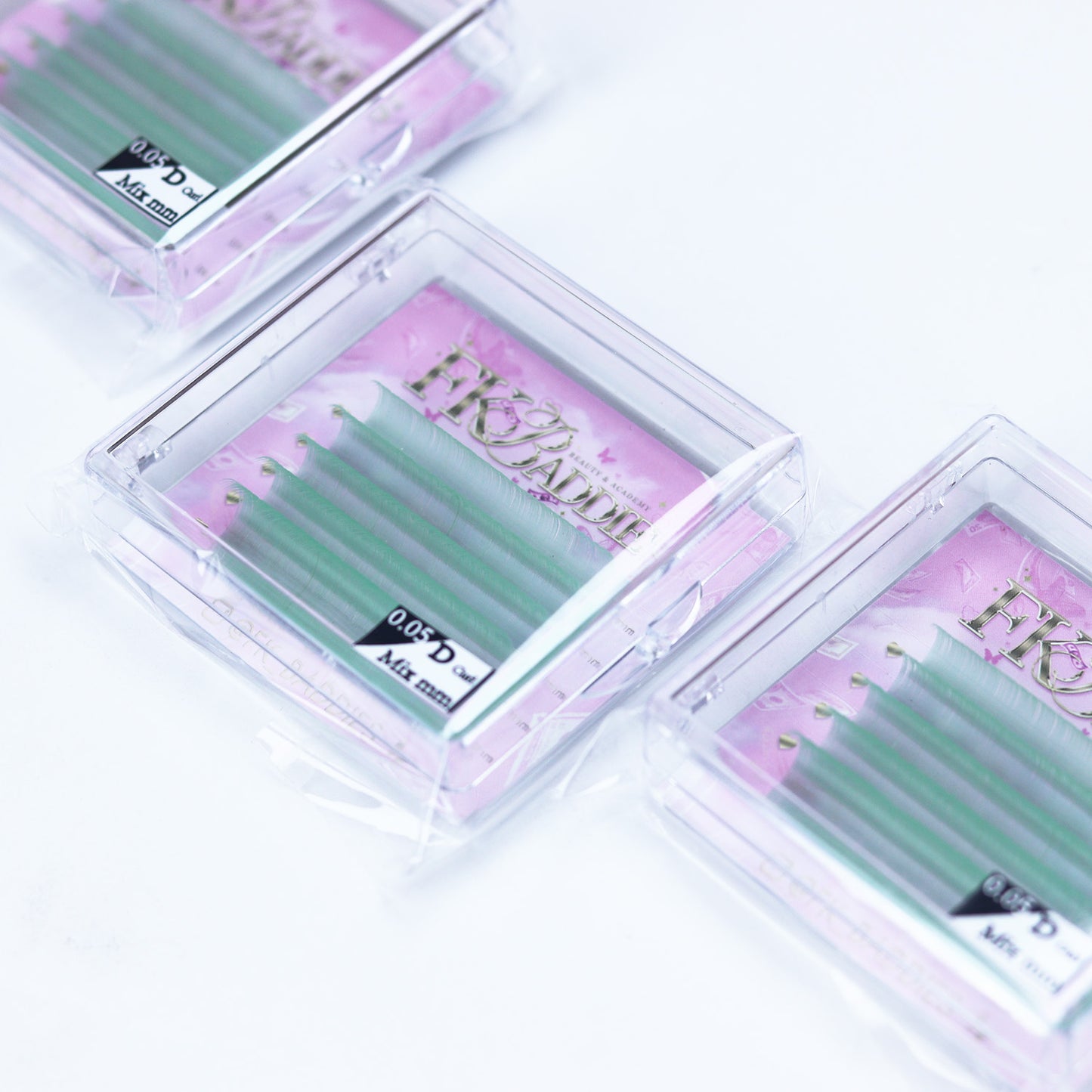 Coloured Lashes 5 rows 12-16mm 0.05 D curl