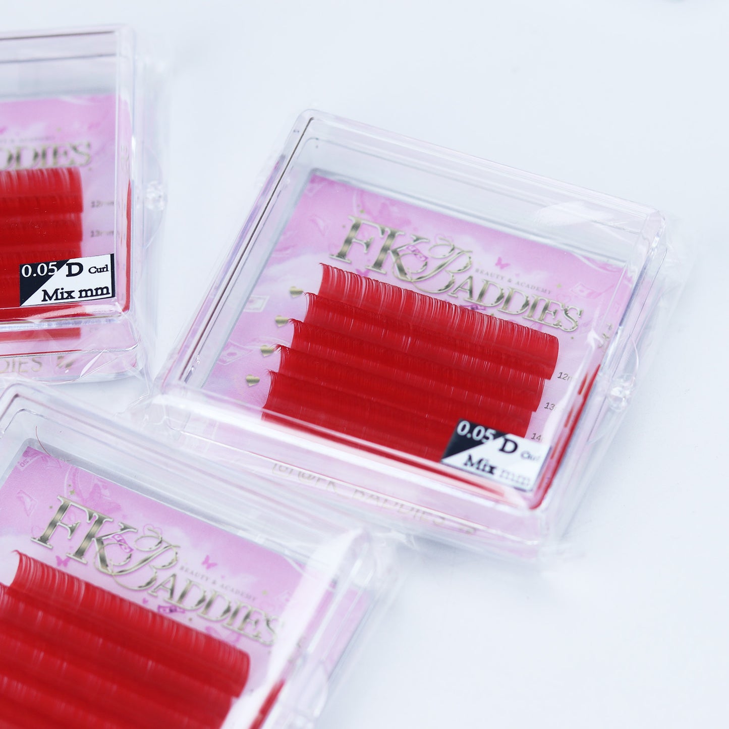 Coloured Lashes 5 rows 12-16mm 0.05 D curl