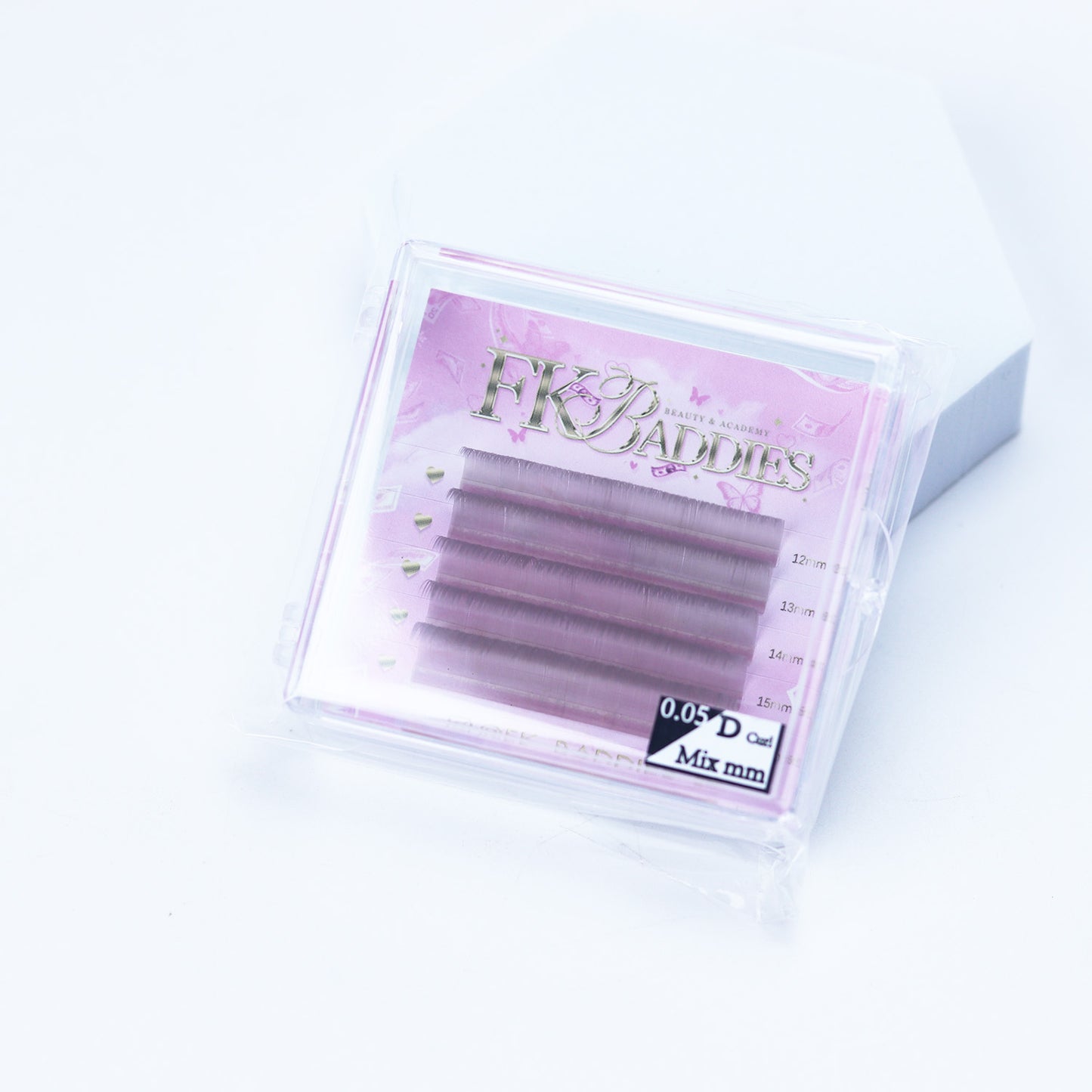 Coloured Lashes 5 rows 12-16mm 0.05 D curl